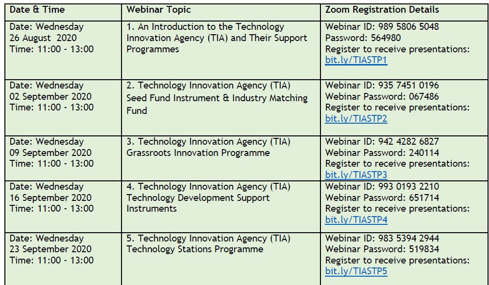 TIA SEDA Webinar